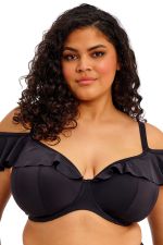 Plain Sailing UW Ruffle Plunge -bikiniliivit Black