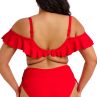 Elomi Plain Sailing UW Ruffle Plunge -bikiniliivit - Lava Red-thumb Kaarituettu edestä bikiniliivi röyhelöolkaimilla. 75-100, F-L ES7282-LAA