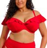 Elomi Plain Sailing UW Ruffle Plunge -bikiniliivit - Lava Red-thumb Kaarituettu edestä bikiniliivi röyhelöolkaimilla. 75-100, F-L ES7282-LAA