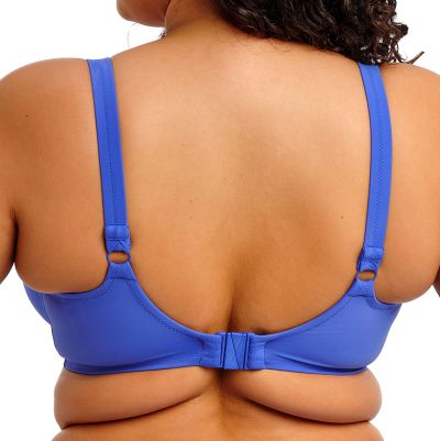 Elomi Plain Sailing UW Plunge -bikiniliivit Azure Blue Kaarituettu edestä avara plungemallinen bikiniliivi. 75-100, F-N ES7284-AZE
