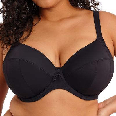 Elomi Plain Sailing UW Plunge -bikiniliivit - Black Kaarituettu edestä avara plungemallinen bikiniliivi. 75-100, F-N ES7284-BLK