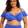 Elomi Plain Sailing UW Ruffle Plunge -bikiniliivit Azure Blue-thumb Kaarituettu edestä bikiniliivi röyhelöolkaimilla. 75-100, E-L ES7282-AZE