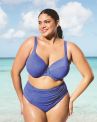 Elomi Plain Sailing Ruched -bikinihousut Azure Blue-thumb Korkeavyötäröiset kevyesti tukea antavat bikinihousut. 38-52 ES7286-AZE
