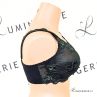 Plaisir Lingerie Beate Lux UW Soft Full Cup -rintaliivit Black & Moss Green-thumb Kaarituettu, toppaamaton, joustopitsinen täyskuppiliivi. 80-110 D-H 619435-31/MSS