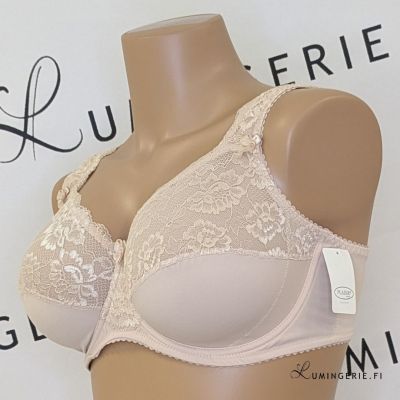 Plaisir Lingerie Beate UW Soft Full Cup -rintaliivit Silver Peony Kaarituettu, toppaamaton, joustopitsinen täyskuppiliivi 80-110 D-H 619431-3/SIL-PEO