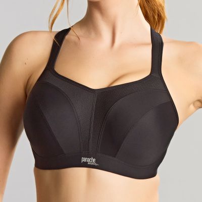 Panache Sport 5021 Power UW P -urheilurintaliivit Black Kaarituettu, topattu urheiluliivi, jossa muunneltavat olkaimet. 60-90, D-M 5021-BLK