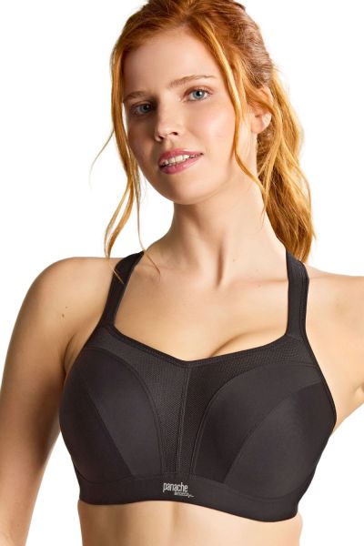 Panache Sport 5021 Power UW P -urheilurintaliivit Black Kaarituettu, topattu urheiluliivi, jossa muunneltavat olkaimet. 60-90, D-M 5021-BLK