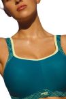 Panache Sport 5021H Power Edit UW P -urheilurintaliivit - Teal & Citrus-thumb Kaarituettu, topattu urheiluliivi muunneltavilla olkaimilla. 60-90, D-M 5021H-T&C