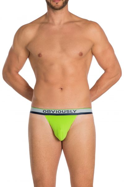Obviously PrimeMan Bikini brief lime Bikini brief 90% Mikrokuitu, 10% Lycra<br> S-XL A05-1P