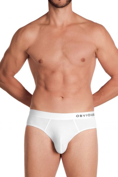 Obviously PrimeMan Brief valkoinen Brief-alushousut <br> 90% Mikrokuitu, 10% Lycra<br> S-3XL A02-1N