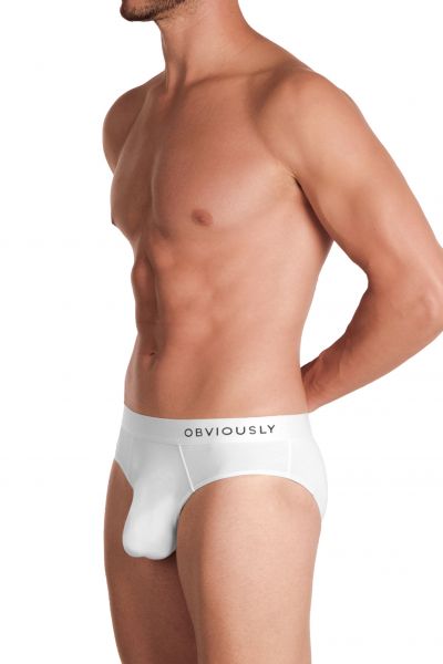 Obviously PrimeMan Brief valkoinen Brief-alushousut <br> 90% Mikrokuitu, 10% Lycra<br> S-3XL A02-1N