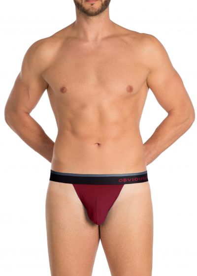 Obviously PrimeMan Stringit tummanpunainen Stringit 90% Mikrokuitu, 10% Lycra<br> S-XL A06-1L