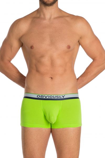 Obviously PrimeMan Trunk lime Trunk-bokserit 90% Mikrokuitu, 10% Lycra<br> S-XL A03-1P