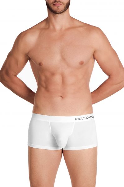 Obviously PrimeMan Trunk valkoinen Lyhytlahkeiset Trunk-bokserit<br> 90% Mikrokuitu, 10% Lycra<br> S-XL A03-1N
