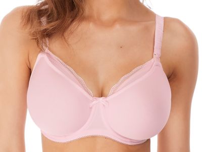 Freya Pure UW-imetysliivit Petal Pink Kaarituettu, kevyesti topattu saumaton ja muotoonprässätty imetysliivimalli avattavilla kupeilla 65-90, D-L AA1581PEL