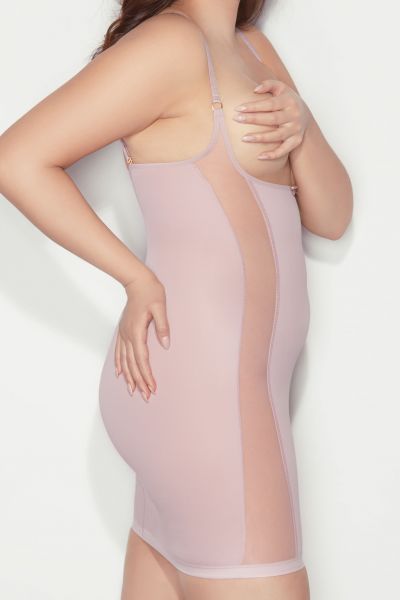 Mitex Pure Style -alusmekko vaaleanpunainen Kevyesti siloittava kupiton alusmekko S-2XL PS-PP