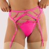 Playful Promises Ramona Strap & Mesh HW -sukkanauhavyö Neon Pink Satin-thumb  38 - 54 PP-SB-3220-NPS