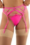 Playful Promises Ramona Strap & Mesh HW -sukkanauhavyö Neon Pink Satin-thumb  38 - 54 PP-SB-3220-NPS
