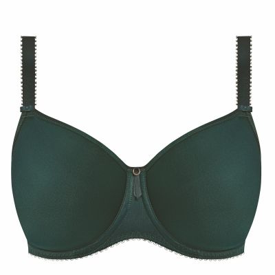 Fantasie Rebecca Essentials UW Moulded-t-paitarintaliivit - Forest Green Kokokuppinen, kaarituettu liivi, jossa sileät muotoonprässätyt kupit. 65-90, D-K FL101310-FOG