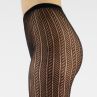 Cette Ribbed Fishnet -pitsisukkahousut Black-thumb Pitsikuviosukkahousut pehmeällä vyötärönauhalla. S/M - 2XL 441-902/BLK