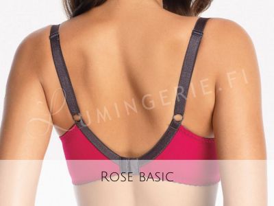 Gaia Lingerie Rose Soft -rintaliivit Raspberry Kaarituettu, toppaamaton lähes täyskuppinen malli 65-105, D-L BS-1115-MAL-S16/SMX16