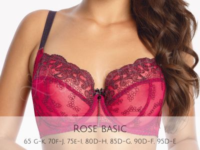 Gaia Lingerie Rose Soft -rintaliivit Raspberry Kaarituettu, toppaamaton lähes täyskuppinen malli 65-105, D-L BS-1115-MAL-S16/SMX16