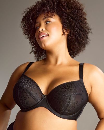 Sculptresse by Panache Roxie Plunge-rintaliivit Black Kaarituettu ja toppaamaton plungeliivi. 75-105, D-M 9586-BLK