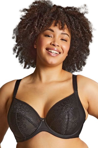 Sculptresse by Panache Roxie Plunge-rintaliivit Black Kaarituettu ja toppaamaton plungeliivi. 75-105, D-M 9586-BLK