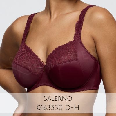 Primadonna Salerno UW Full Cup -rintaliivit - Evening Red Kaarituettu, toppaamaton täyskuppinen liivi sivutuella. 70-110, D-M 01635-30/35-EVR
