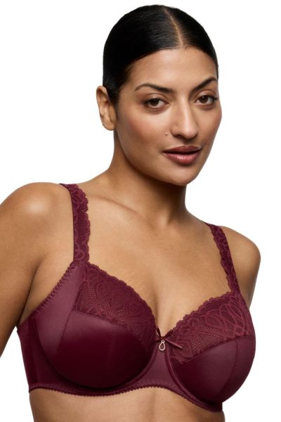 Primadonna Salerno UW Full Cup -rintaliivit - Evening Red Kaarituettu, toppaamaton täyskuppinen liivi sivutuella. 70-110, D-M 01635-30/35-EVR