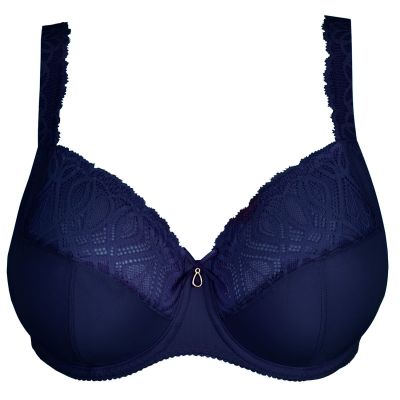 PrimaDonna Salerno UW Full Cup -rintaliivit Midnight Blue Kaarituettu, toppaamaton täyskuppinen liivi sivutuella. 70-110, D-M 0163-30/35-MID