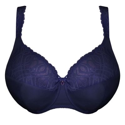 PrimaDonna Salerno UW Full Cup -rintaliivit Midnight Blue Kaarituettu, toppaamaton täyskuppinen liivi sivutuella. 70-110, D-M 0163-30/35-MID