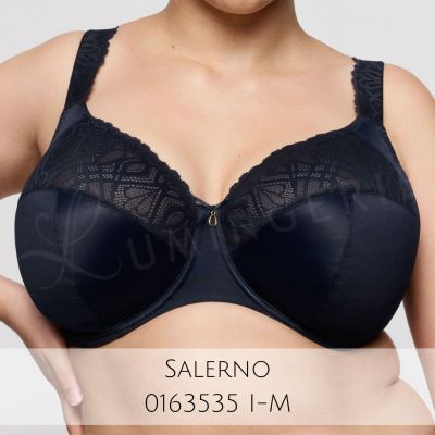 Primadonna Salerno UW Full Cup -rintaliivit Midnight Blue Kaarituettu, toppaamaton täyskuppinen liivi sivutuella. 70-110, D-M 01635-30/35-MID