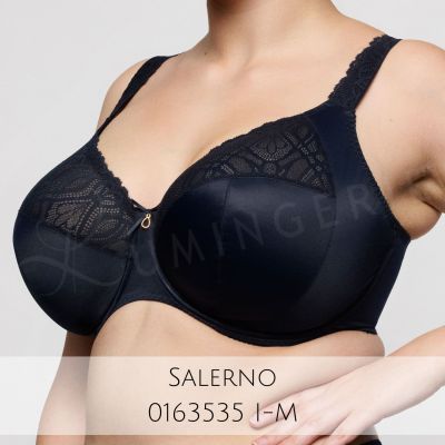 Primadonna Salerno UW Full Cup -rintaliivit Midnight Blue Kaarituettu, toppaamaton täyskuppinen liivi sivutuella. 70-110, D-M 01635-30/35-MID