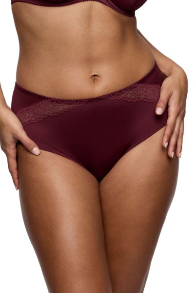 Primadonna Salerno Full Brief -alushousut - Evening Red Pitsikoristellut alushousut Salerno-sarjaan. M/40- 5XL/52 0563531-EVR