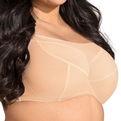 Nessa Salma UW Soft Crop Top -rintaliivit - Beige Kaarituettu, pehmeäkuppinen, toppaamaton, kaksikerroksinen crop top-liivi. 65-110, D-P SAL-555-BEZ