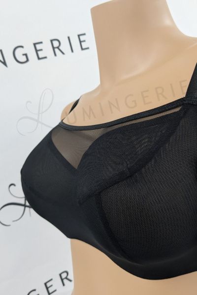 Nessa Salma UW Soft Crop Top -rintaliivit Black Kaarituettu, pehmeäkuppinen, toppaamaton, kaksikerroksinen crop top-liivi. 65-110, D-P SAL-555-CZA