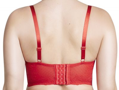 Parfait Lingerie Sandrine Plunge Longline -rintaliivit Racing Red Kaarituettu, syväänuurrettu longline-liivi 70-90, D-G P5351-RAD