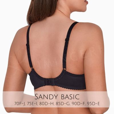 Gaia Lingerie Sandy Semi Soft -rintaliivit Black Kaarituettu, puolitopattu 65-105, D-L BS-594-CZ2