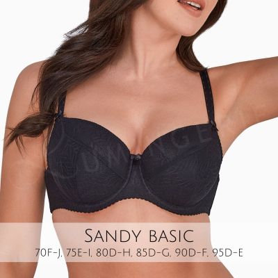 Gaia Lingerie Sandy Semi Soft -rintaliivit Black Kaarituettu, puolitopattu 65-105, D-L BS-594-CZ2