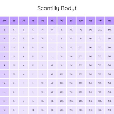 Scantilly by Curvy Kate Swerve NW -meshbody - Mulberry Purple Kaaritueton body säädettävillä ja muunneltavilla olkaimilla E-L-kuppikolle. S/36-38 - 2XL/52-54 ST040711-MLP
