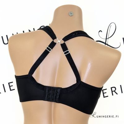 Sculptresse by Panache 9441B Activate UW NP -urheilurintaliivit Black Lace & Chalk Kaarituettu, toppaamaton urheiluliivi, jossa olkaimissa racerback-mahdollisuus. 75-105, D-O SCU-9441B-BLC