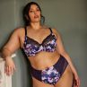 Sculptresse by Panache Arianna Full Cup -rintaliivit Damson Floral-thumb Kaarituettu ja toppaamaton täyskuppiliivi 75-105, D-H 10275-DAM