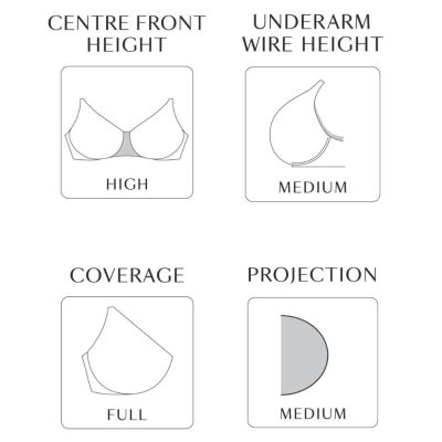 Sculptresse by Panache Amara UW Full Cup -rintaliivit - Honey Kaarituettu ja toppaamaton täyskuppinen liivi. 75-105, E-O 11265-HON