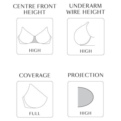 Sculptresse by Panache Bliss UW Full Cup -rintaliivit Rose Print Kaarituettu ja toppaamaton täyskuppinen liivi. 75-105, E-O 10685B-ROSE