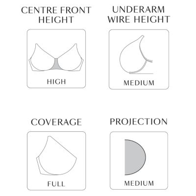 Sculptresse by Panache Dream Comfort UW Full Cup -rintaliivit - Black Kaarituettu ja toppaamaton täyskuppinen liivi. 75-105, E-O 11505-BLK