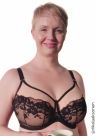 Sculptresse by Panache Josephine UW Full Cup -rintaliivit Black & Latte-thumb Kaarituettu ja toppaamaton, täyskuppinen mesh- ja pitsiliivi. 75-105, DD-K 10855-B&L