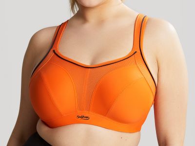 Sculptresse by Panache Sculptresse Sport 9441 urheilurintaliivit Mango Kaarituettu, toppaamaton urheiluliivi, jossa olkaimissa racerback-mahdollisuus 75-105, D-K SCU-9441-MAO