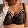 Nessa Selena Nouveau UW Soft -rintaliivit Black & Beige-thumb Kaarituettu, pehmeäkuppinen kirjailtu meshbalconette pitsikoristeilla. 65-110, D-P SEN-500-B&B