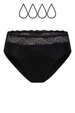 Sensual Hi-Waist Bikini -alushousut Heavy-Overnight Black